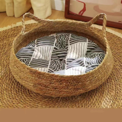 Wholesale Modern Eco Friendly Warm Comfortable Straw Bed for Cats