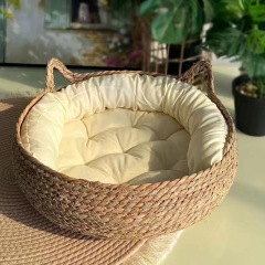 Wholesale Modern Eco Friendly Warm Comfortable Straw Bed for Cats