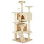 Manufacturer wholesale sisal short plush scratcher beige blue grey brown cat tree condo