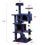 Manufacturer wholesale sisal short plush scratcher beige blue grey brown cat tree condo