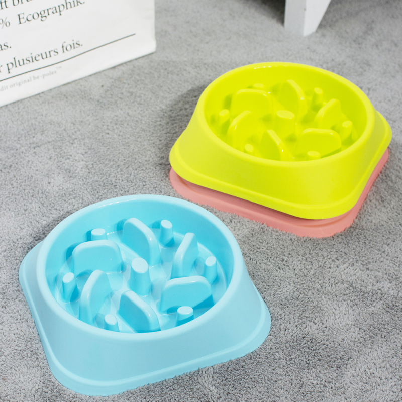 Manufacturer bowl slow feeder for dog pet indoor outdoor use portable plastic