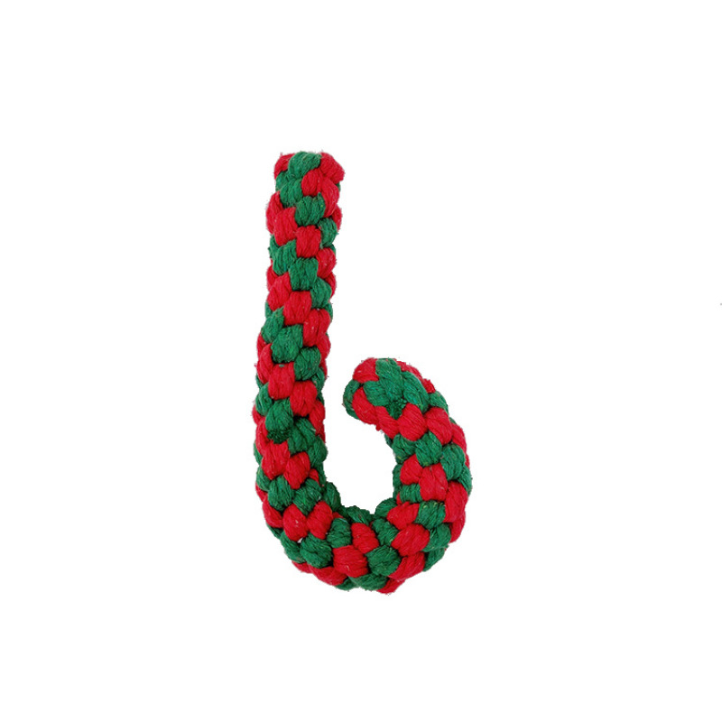 Manufacturer wholesale christmas chew dog rope toys green red