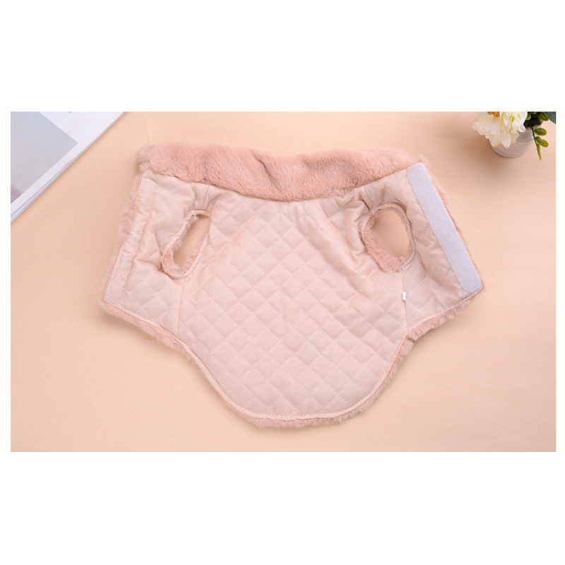 Manufacturer wholesale soft warm fleece plush cotton flower pattern pet dog coat winter