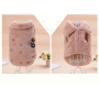 Manufacturer wholesale soft warm fleece plush cotton flower pattern pet dog coat winter