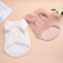 Manufacturer wholesale soft warm fleece plush cotton flower pattern pet dog coat winter