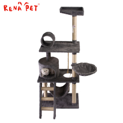 wholesale big wooden scratcher tower cat tree house