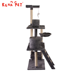 wholesale big wooden scratcher tower cat tree house