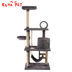 wholesale big wooden scratcher tower cat tree house