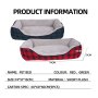 Manufacturer Wholesale Custom Logo Plaid Cat Dog Bed Pet Products