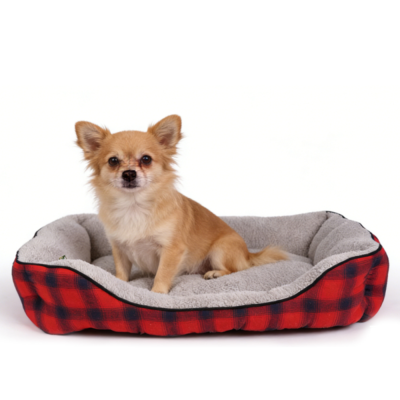 Manufacturer Wholesale Custom Logo Plaid Cat Dog Bed Pet Products