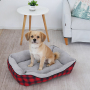 Manufacturer Wholesale Custom Logo Plaid Cat Dog Bed Pet Products