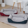 Manufacturer Wholesale Custom Logo Plaid Cat Dog Bed Pet Products