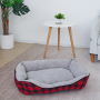 Manufacturer Wholesale Custom Logo Plaid Cat Dog Bed Pet Products