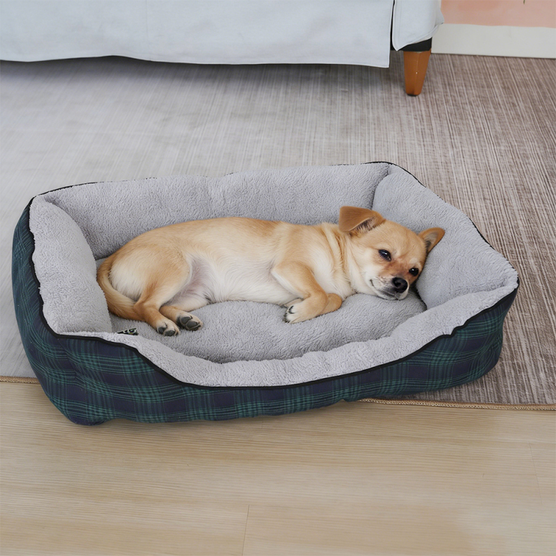 Manufacturer Wholesale Custom Logo Plaid Cat Dog Bed Pet Products