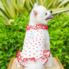 Wholesale Summer Floral Lace Cat Dog Dress
