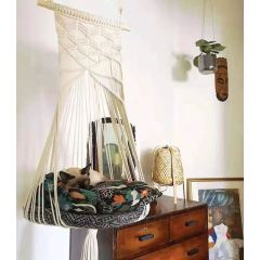 Manufacturer wholesale cotton rope weaving hammock cat swing hanging basket