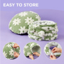 Wholesale Green Flower Design Plush Foldable Collapsible Cat Tunnel Bed
