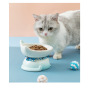 Manufacturer wholesale blue pink ceramic cat luxury bowls with ear