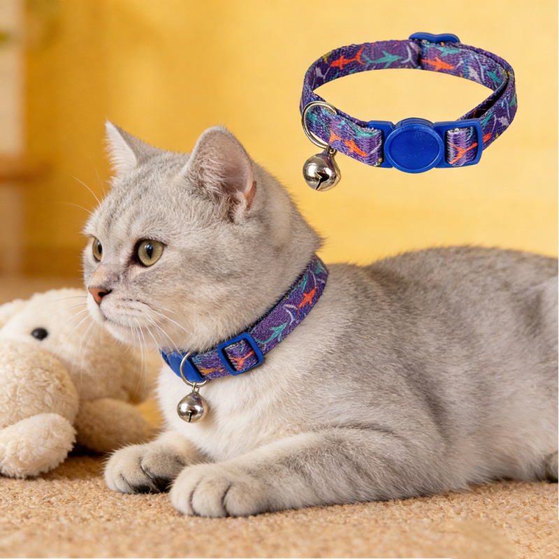 Manufacturer Wholesale Custom Logo Blue Adjustable Cat Accessories Collar
