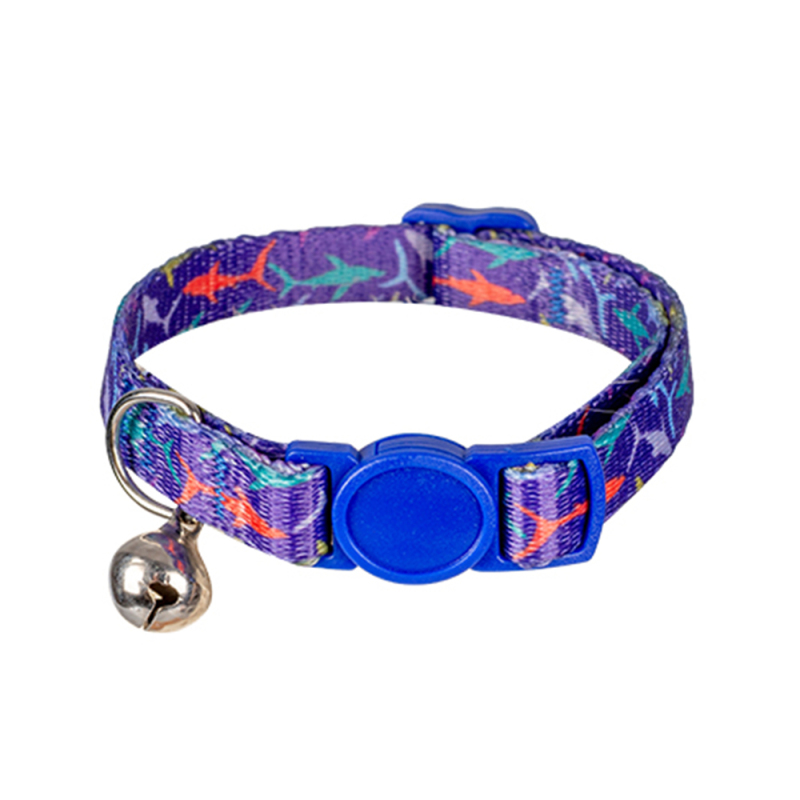 Manufacturer Wholesale Custom Logo Blue Adjustable Cat Accessories Collar