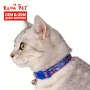 Manufacturer Wholesale Custom Logo Blue Adjustable Cat Accessories Collar