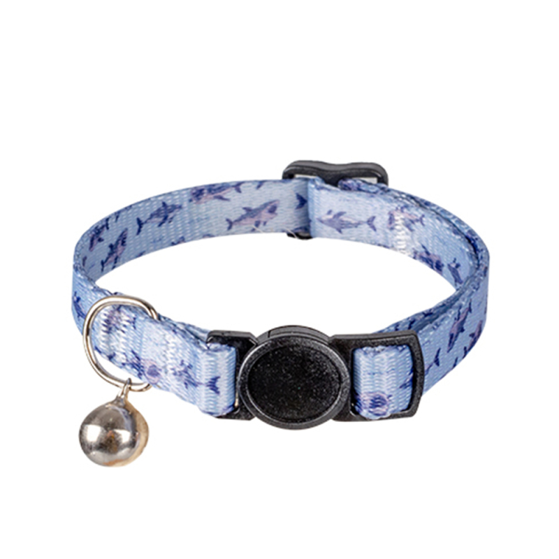 Manufacturer Wholesale Custom Logo Blue Adjustable Cat Accessories Collar
