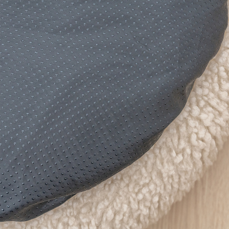 wholesale manufacturer beige brown custom logo cat dog bed sherpa material