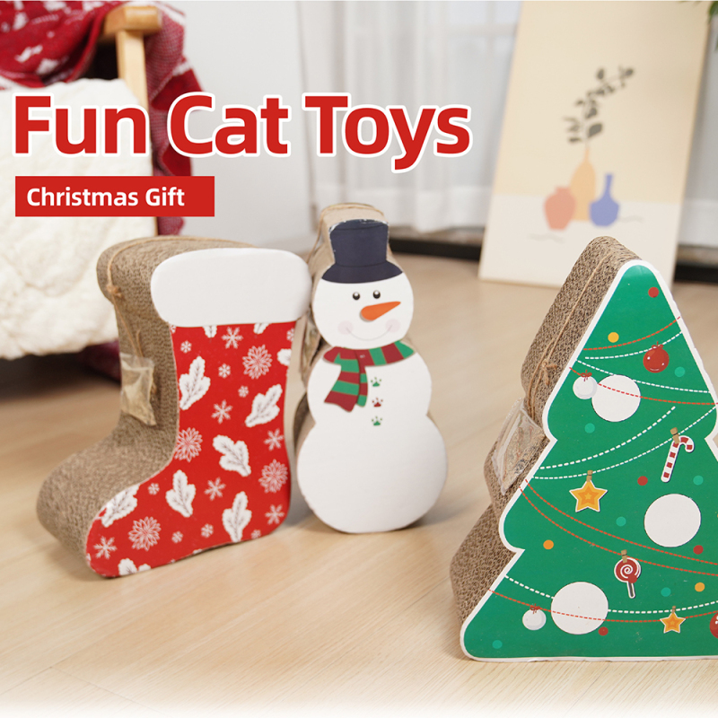 Manufacturer Wholesale Christmas Corrugated Cat Scratcher Cardboard