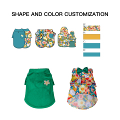 Manufacturer wholesale custom logo flower design dog clothes pet accessories