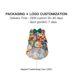 Manufacturer wholesale custom logo flower design dog clothes pet accessories