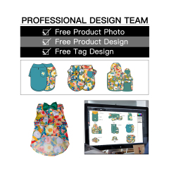 Manufacturer wholesale custom logo flower design dog clothes pet accessories