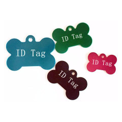 Manufacturer wholesale double-sided custom printed metal personalized dog pet id tags