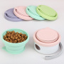 Manufacturer wholesale multi-functional dog bowl with collapsible lid