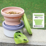 Manufacturer wholesale multi-functional dog bowl with collapsible lid
