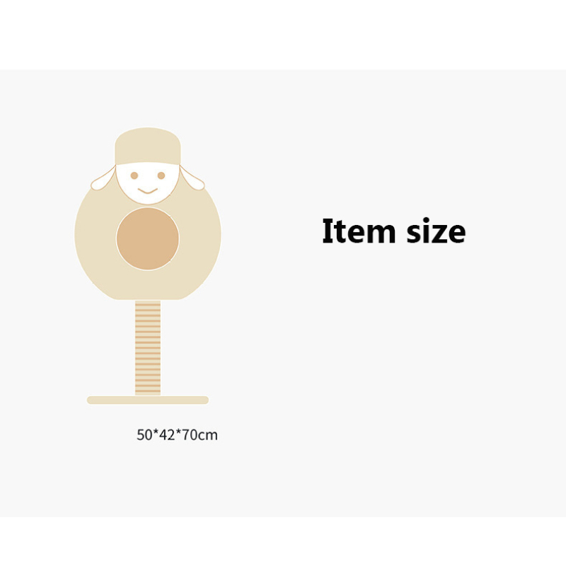 Manufacturer wholesale sheep shape cat scratcher tree cute design