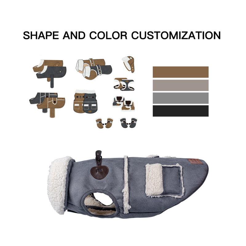 Manufacturer wholesale custom logo lamb wool dog accessories pet clothes winter
