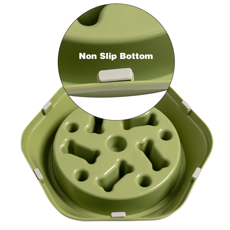 Manufacturer wholesale multi-colors slow feeder dog bowl bone design