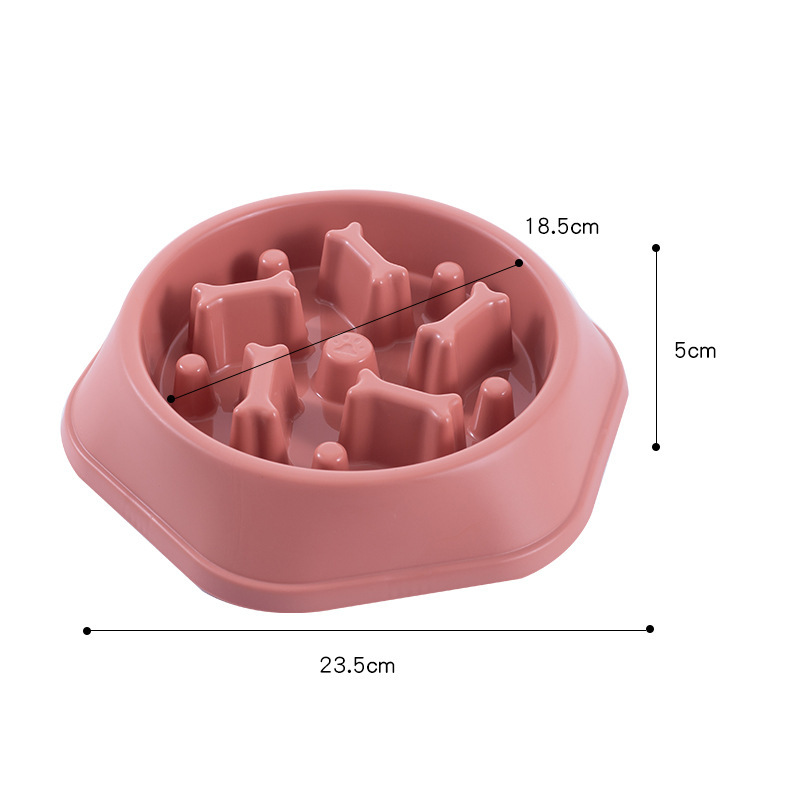 Manufacturer wholesale multi-colors slow feeder dog bowl bone design