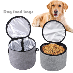 Manufacturer wholesale portable outdoor food storage bowl scoop 6 set dog travel bag