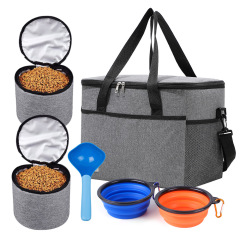 Manufacturer wholesale portable outdoor food storage bowl scoop 6 set dog travel bag