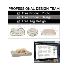 wholesale manufacturer soft luxury plush pet cushion cat dog bed pet furniture