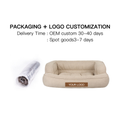 wholesale manufacturer soft luxury plush pet cushion cat dog bed pet furniture
