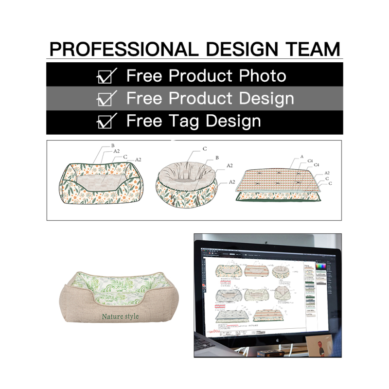 wholesale manufacturer soft luxury plush pet cushion cat dog bed pet furniture