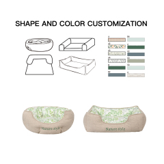 wholesale manufacturer soft luxury plush pet cushion cat dog bed pet furniture