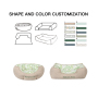 wholesale manufacturer soft luxury plush pet cushion cat dog bed pet furniture