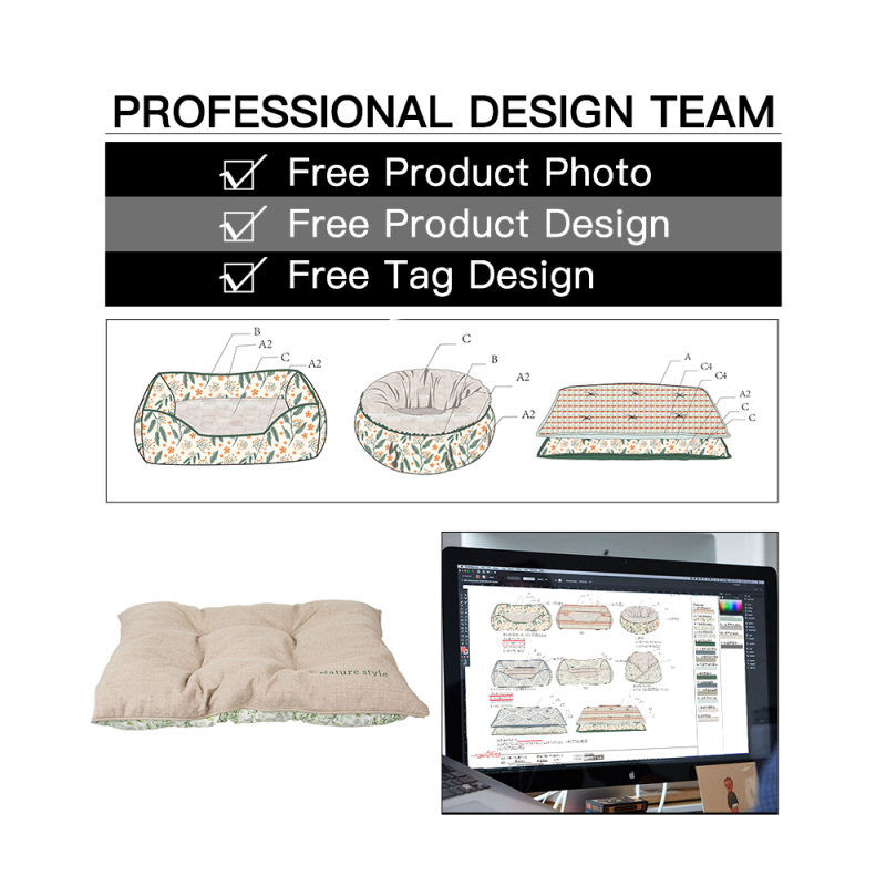 wholesale manufacturer soft luxury plush pet cushion cat dog bed pet furniture