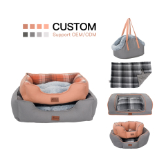 wholesale manufacturer soft luxury plush pet cushion cat dog bed pet furniture