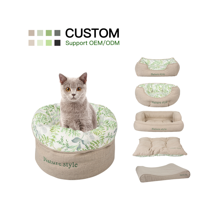 wholesale manufacturer soft luxury plush pet cushion cat dog bed pet furniture