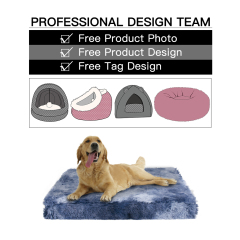 wholesale manufacturer soft luxury plush pet cushion cat dog bed pet furniture