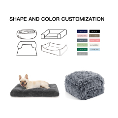 wholesale manufacturer soft luxury plush pet cushion cat dog bed pet furniture